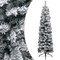 Slim Artificial Christmas Tree with Flocked Snow Green 4 ft PVC